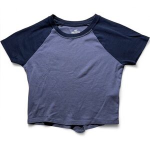 Navy and blue baby tee